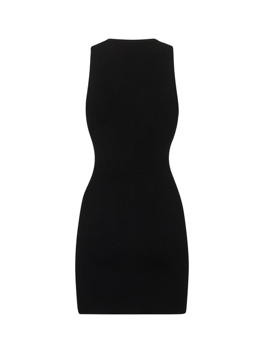 Miniabito M-Caddix in jersey stretch a costine nero
