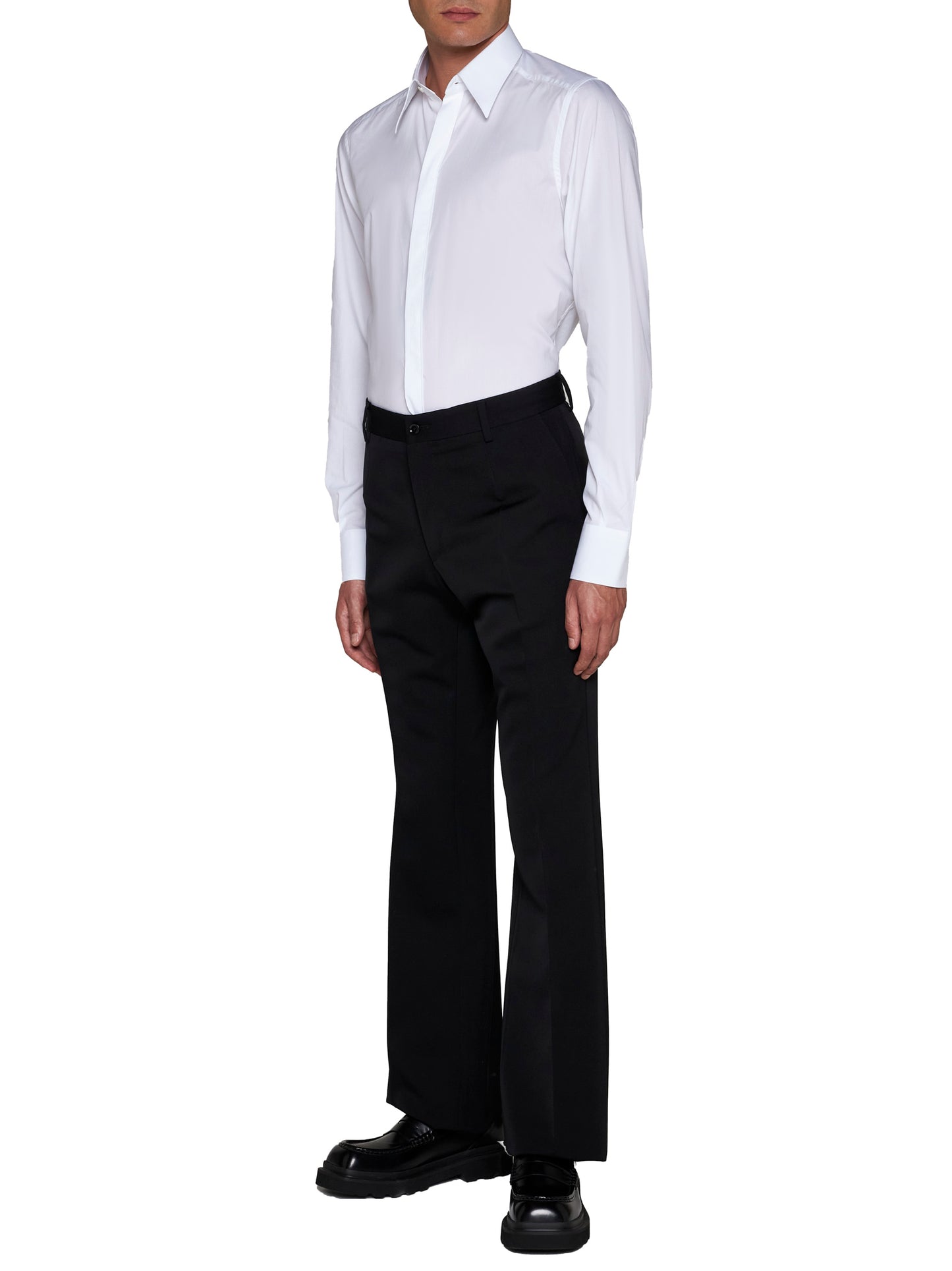 Camicia in cotone con colletto a punta di DOLCE & GABBANA