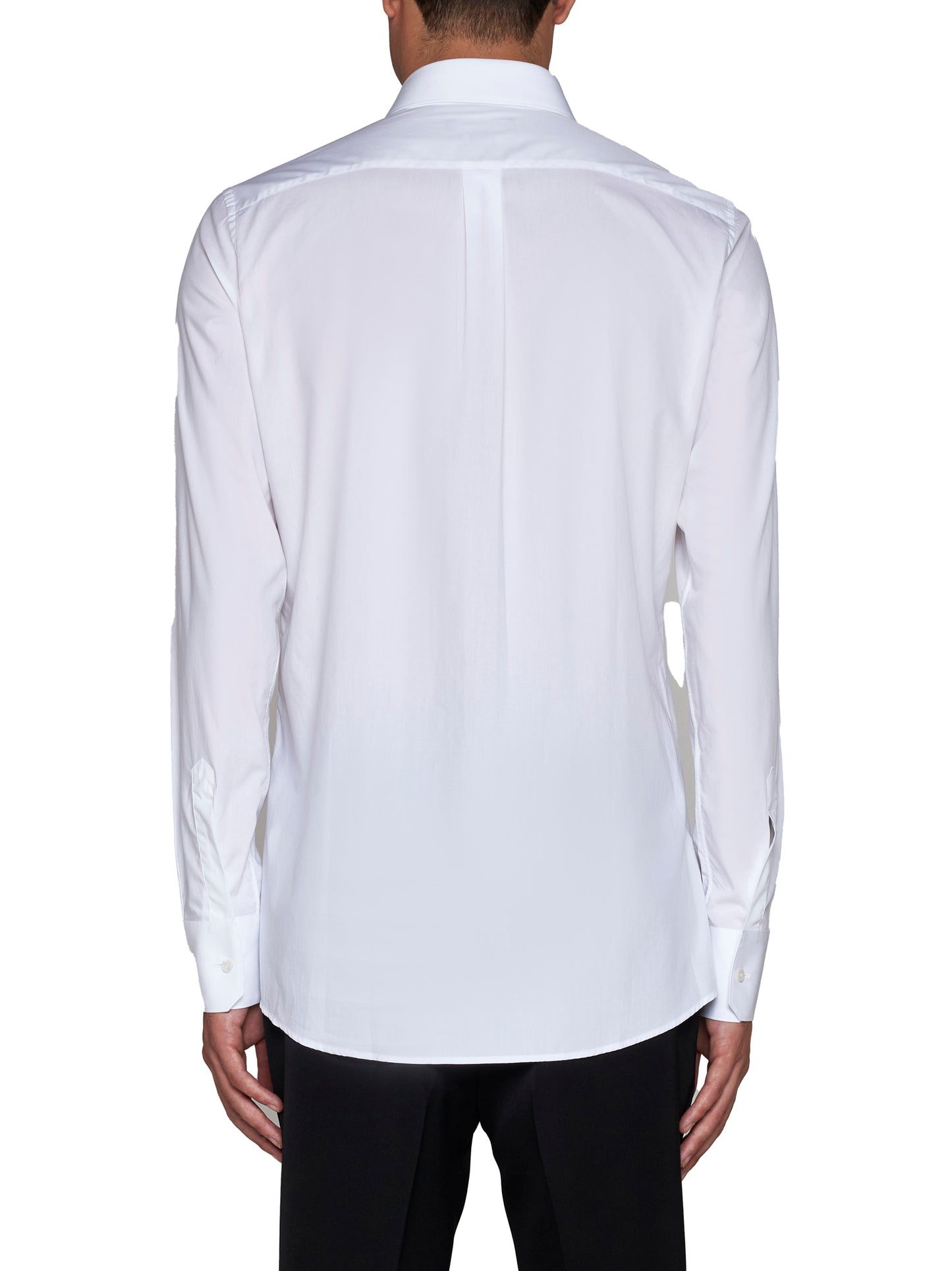 Camicia in cotone con colletto a punta di DOLCE & GABBANA