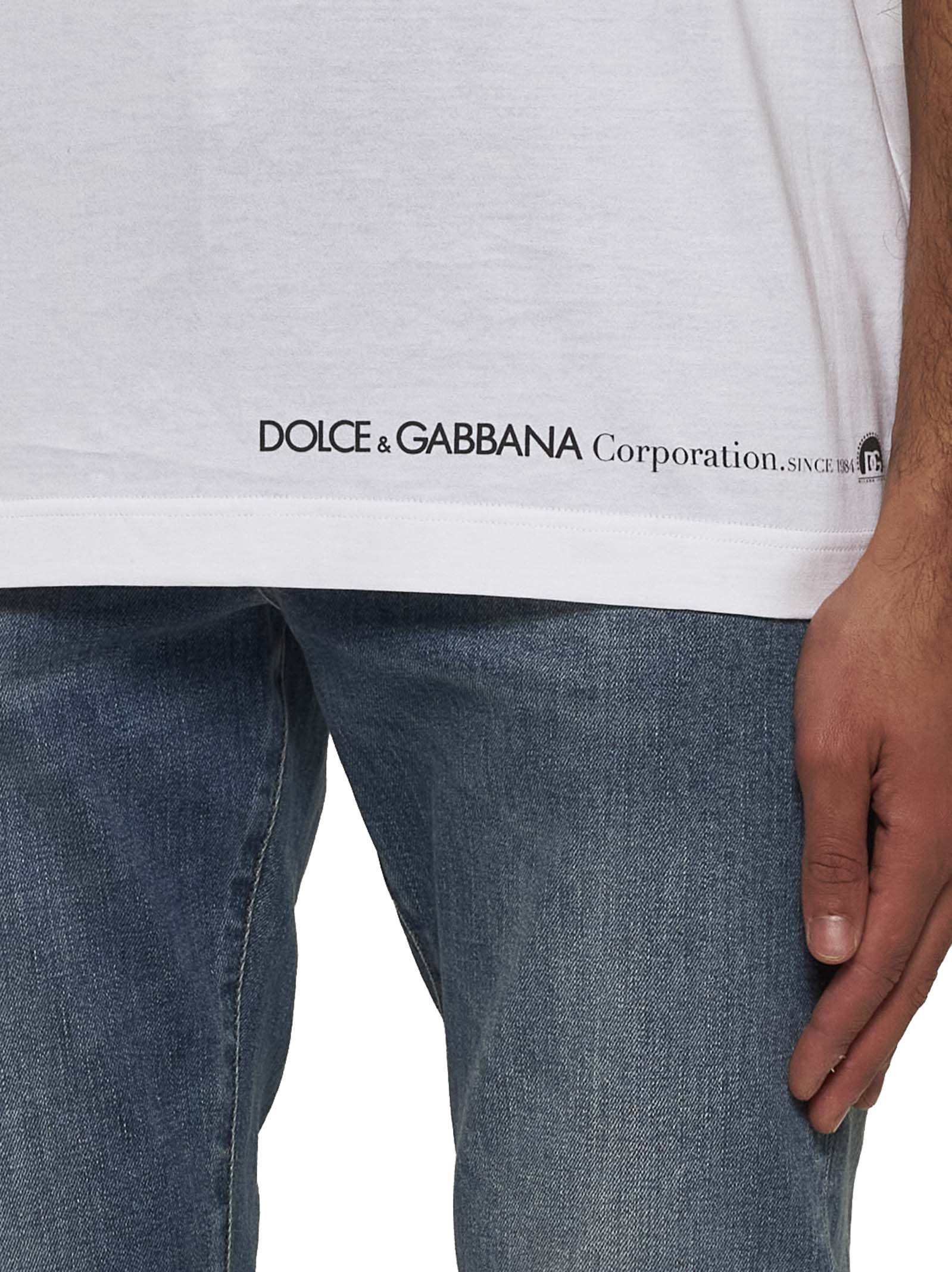 White cotton Italian Holiday print T-shirt – Daniello.com