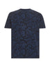T-shirt in cotone Paisley maxi fiori blu