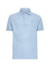 Polo in cotone Paisley jacquard azzurro