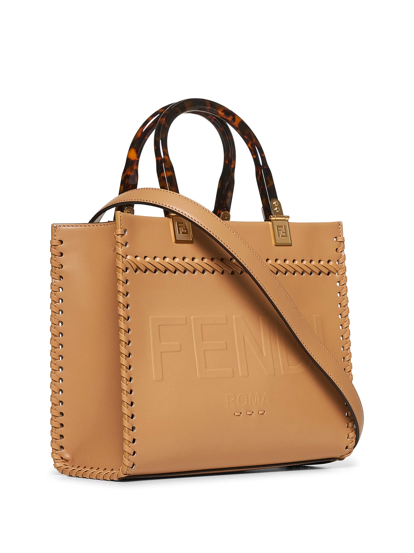 Beige Fendi Sunshine Small tote bag