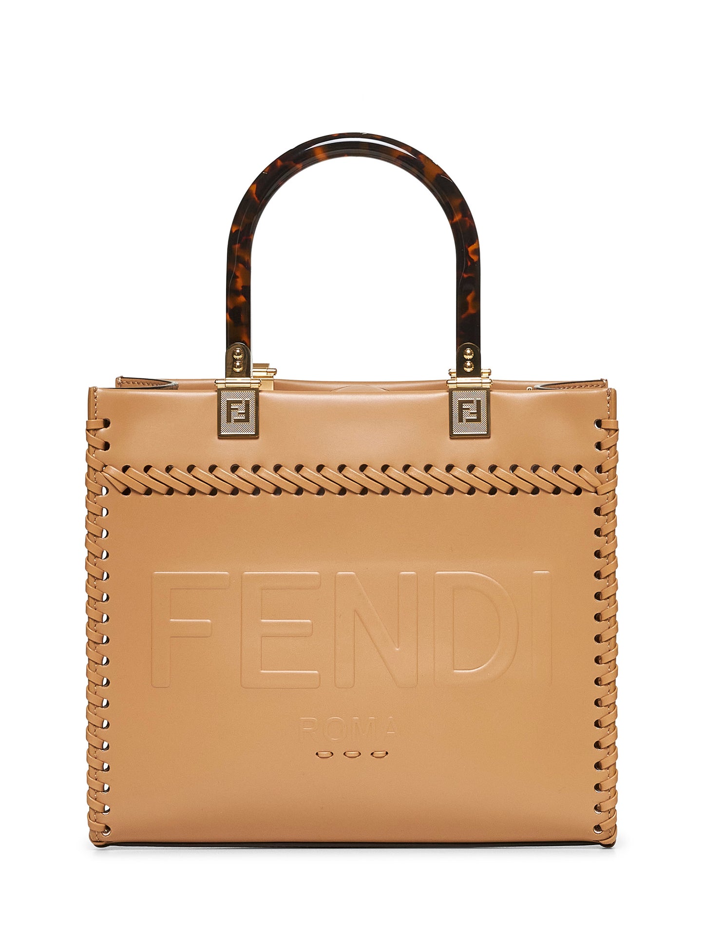 Beige Fendi Sunshine Small tote bag