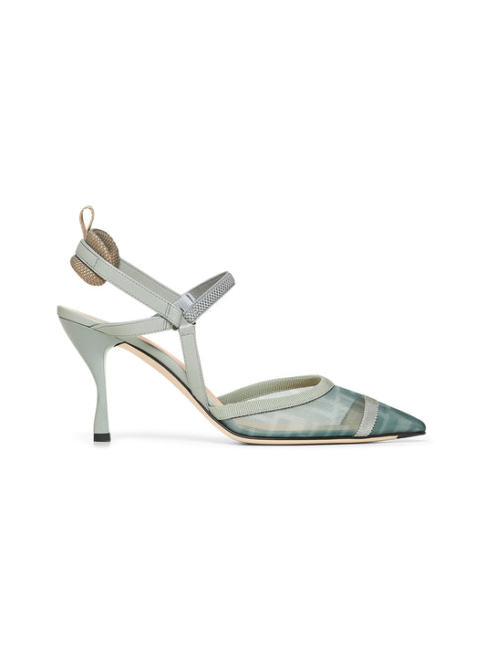Matcha green mesh Colibrì Lite slingback
