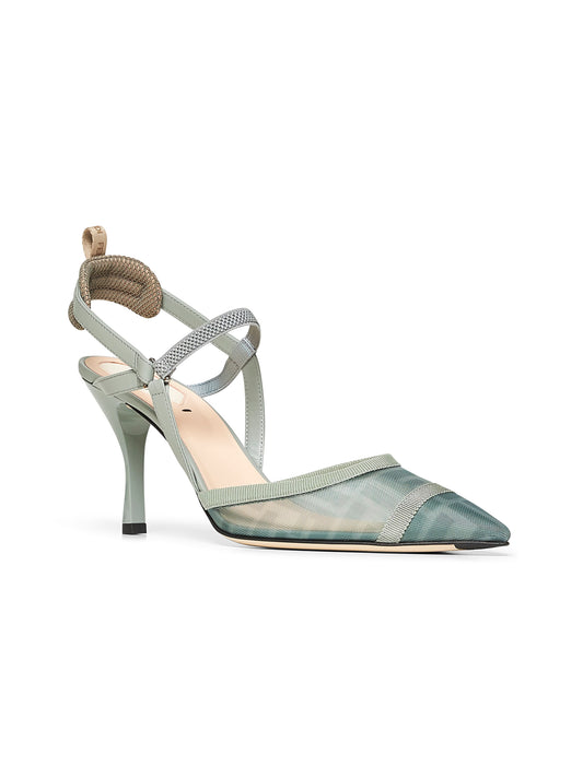 Matcha green mesh Colibrì Lite slingback