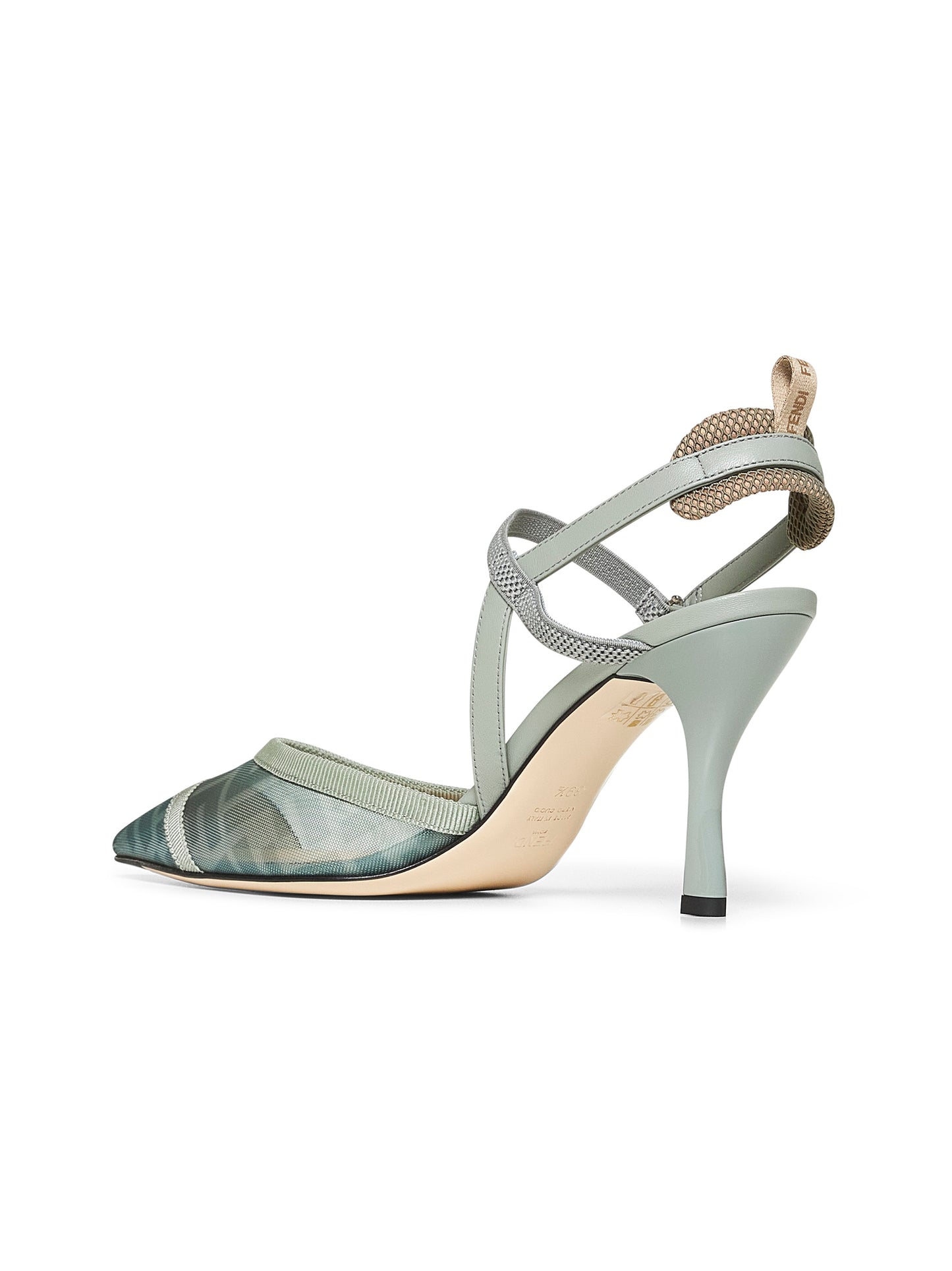 Slingback Colibrì Lite in mesh verde matcha