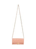 Pink Baguette Continental With Chain wallet