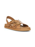 Beige leather Fendi Feel slides