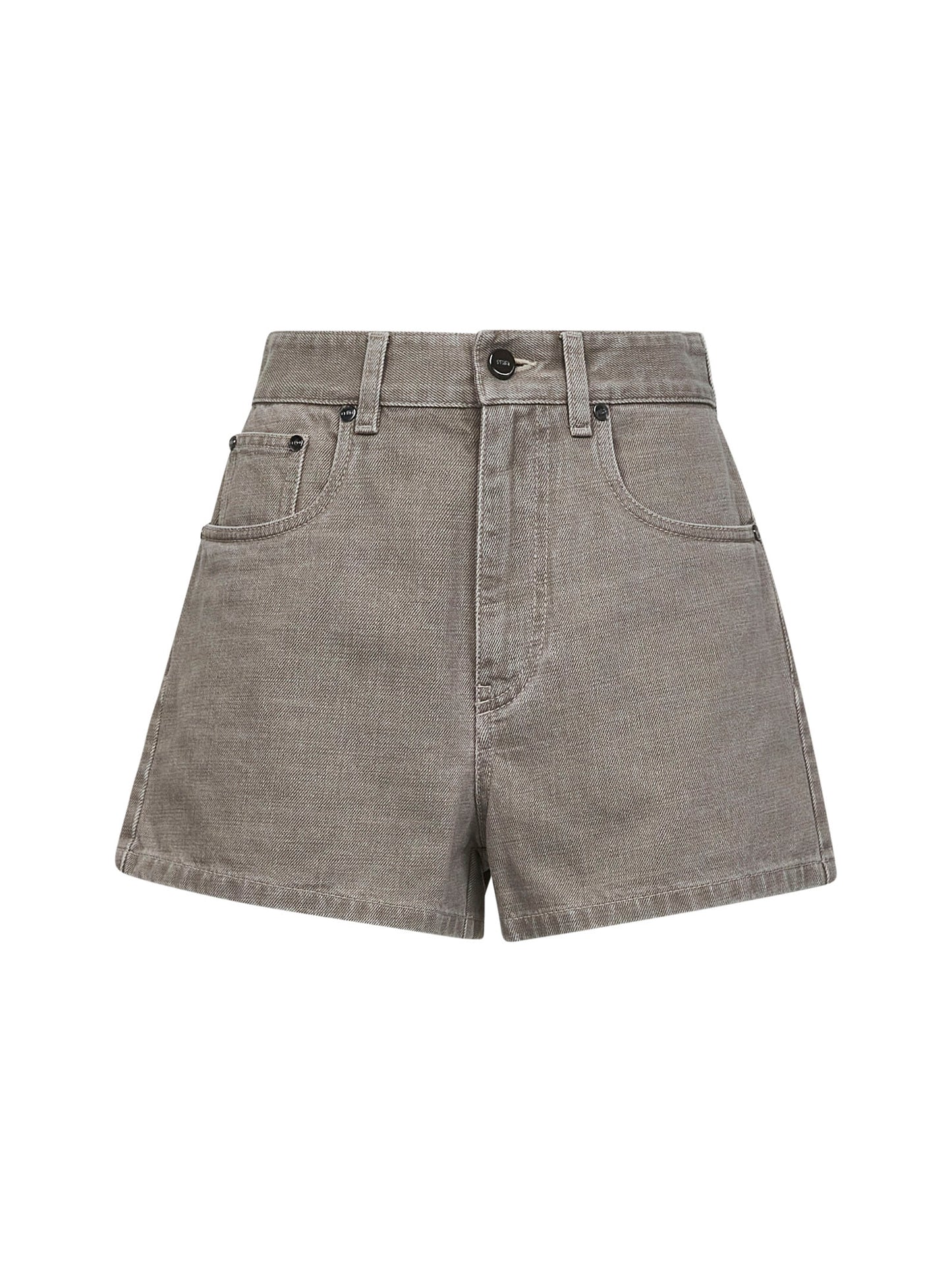 Grey denim shorts