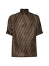 Camicia in seta FF marrone