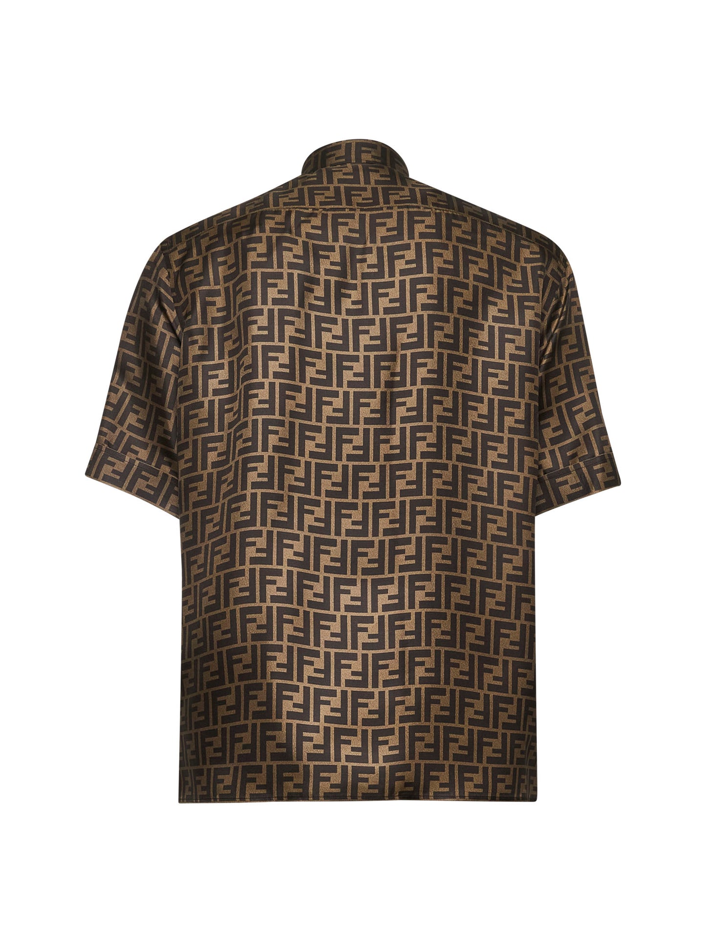Camicia in seta FF marrone