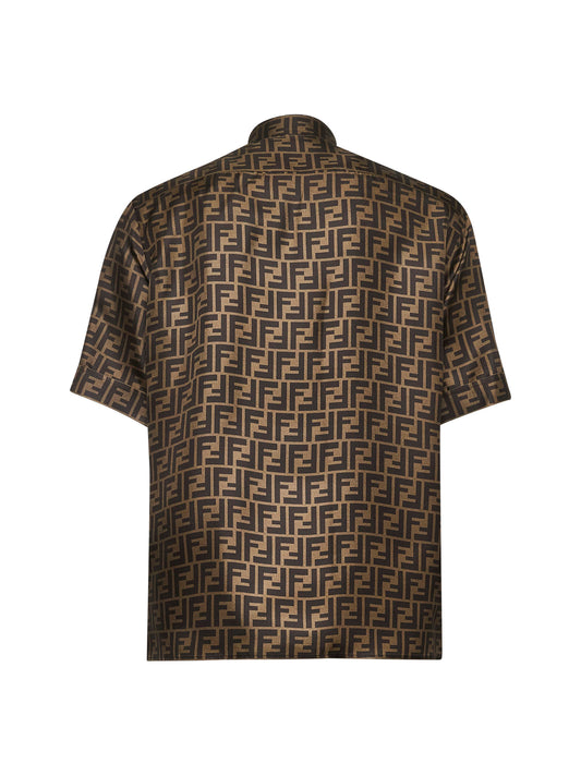 Brown FF silk shirt