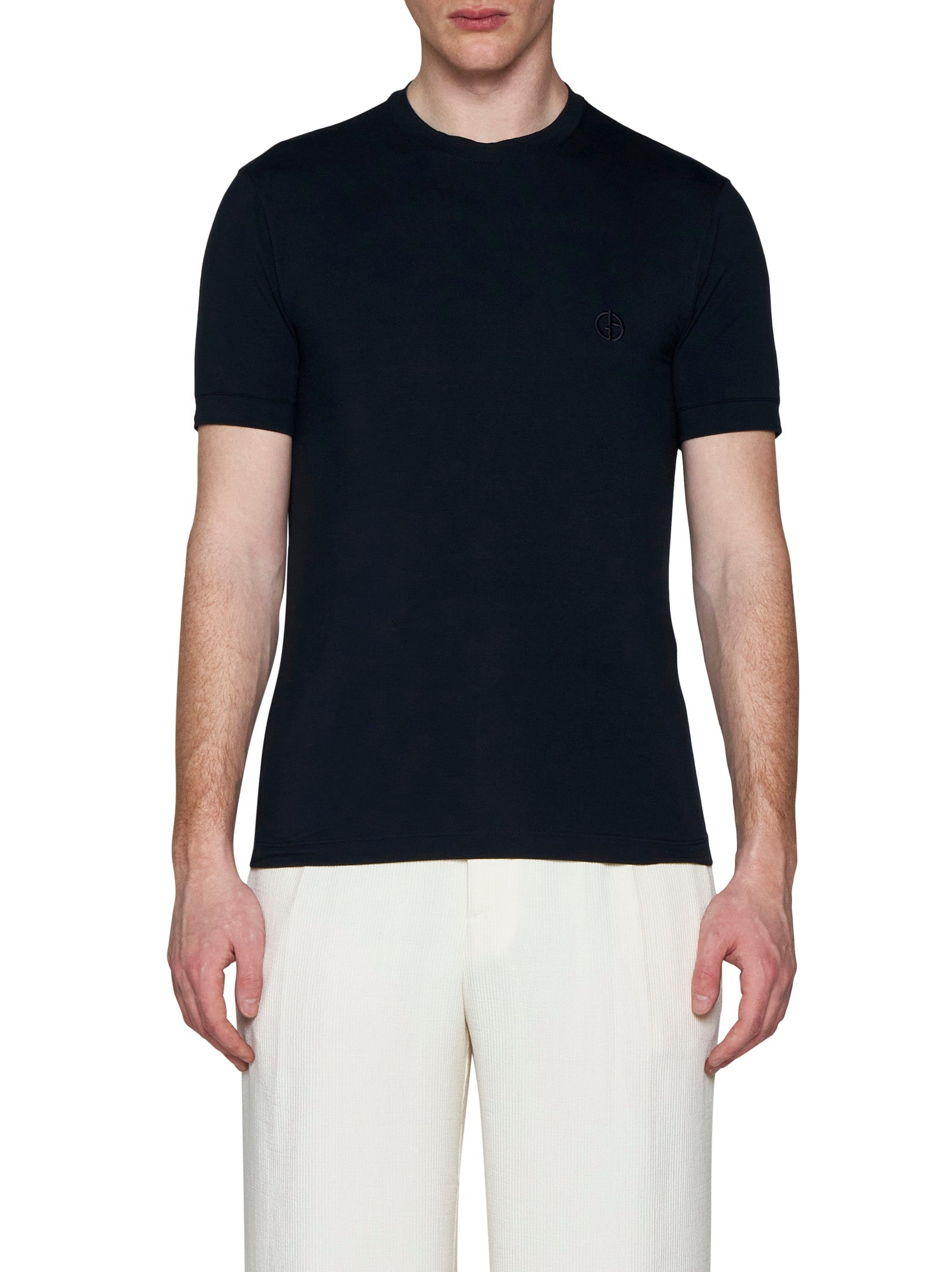 Tシャツ・カットソー Giorgio Armani Giorgio Armani Icon Viscose T-Shirt Icon Crew-neck T-shirt in stretch viscose jersey | Giorgio