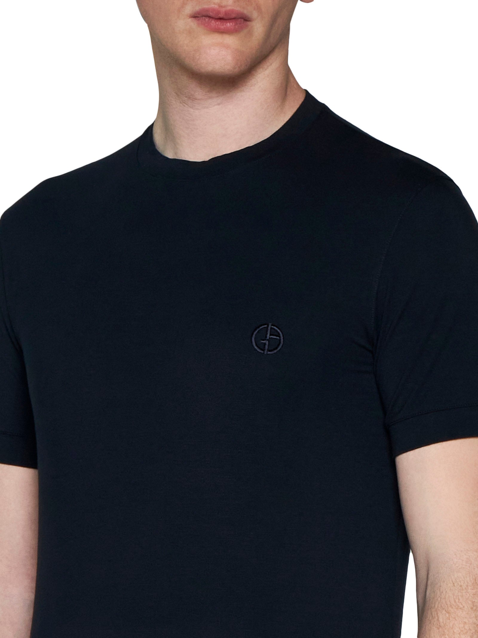 Tシャツ・カットソー Giorgio Armani Giorgio Armani Icon Viscose T-Shirt Icon Crew-neck T-shirt in stretch viscose jersey | Giorgio