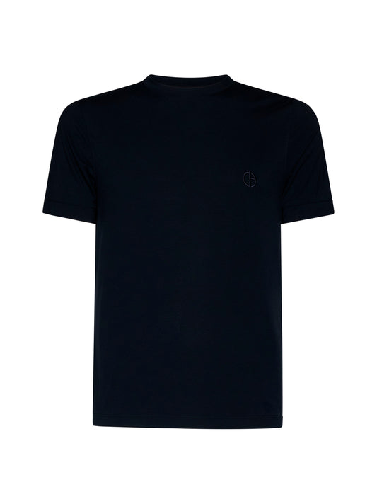 Icon crew neck T-shirt in stretch viscose jersey