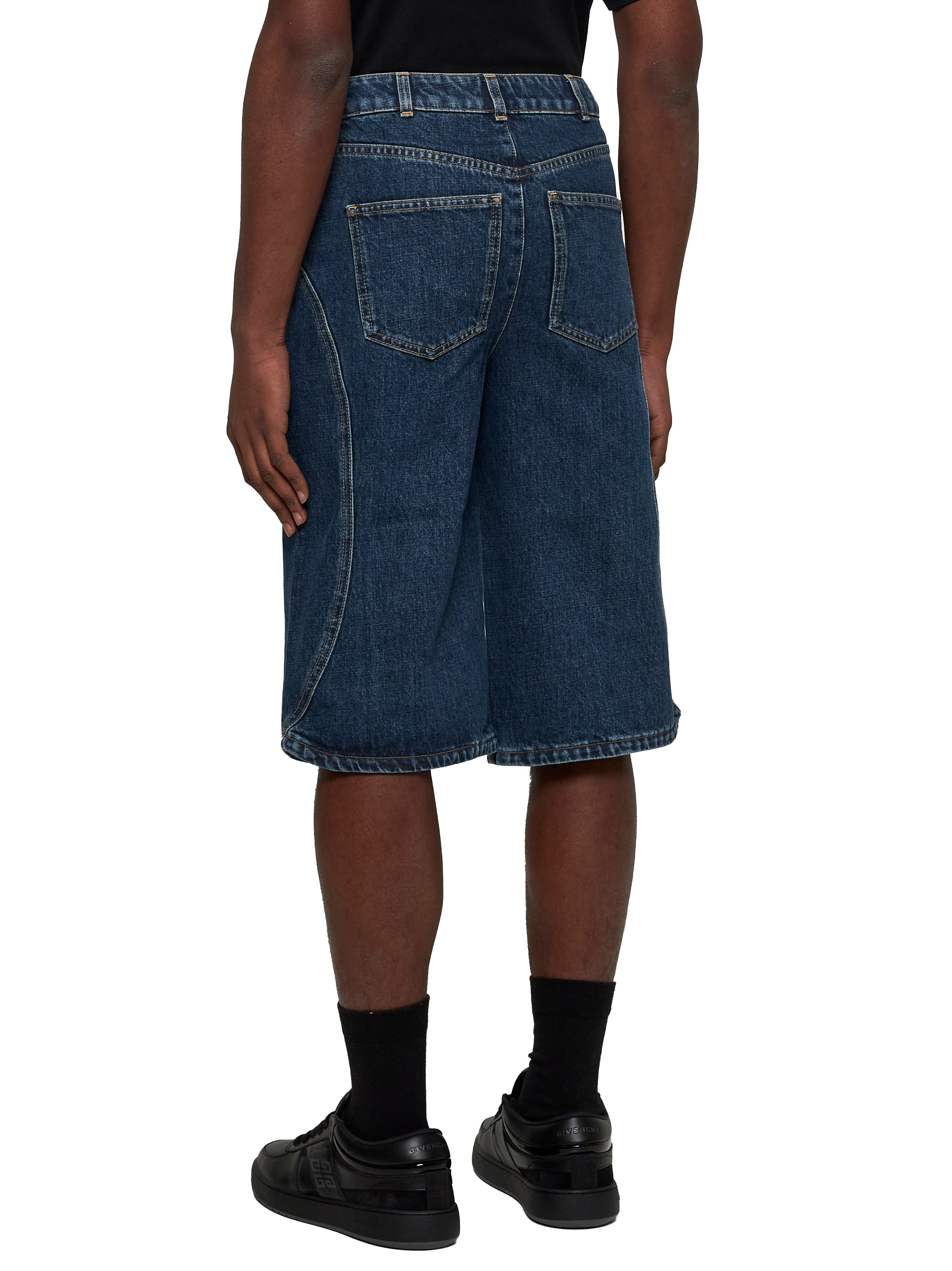 ショートパンツ GIVENCHY Women Shorts  Burmudas BW51555YCA420 BLUE Blue denim bermuda shorts – Daniello.com