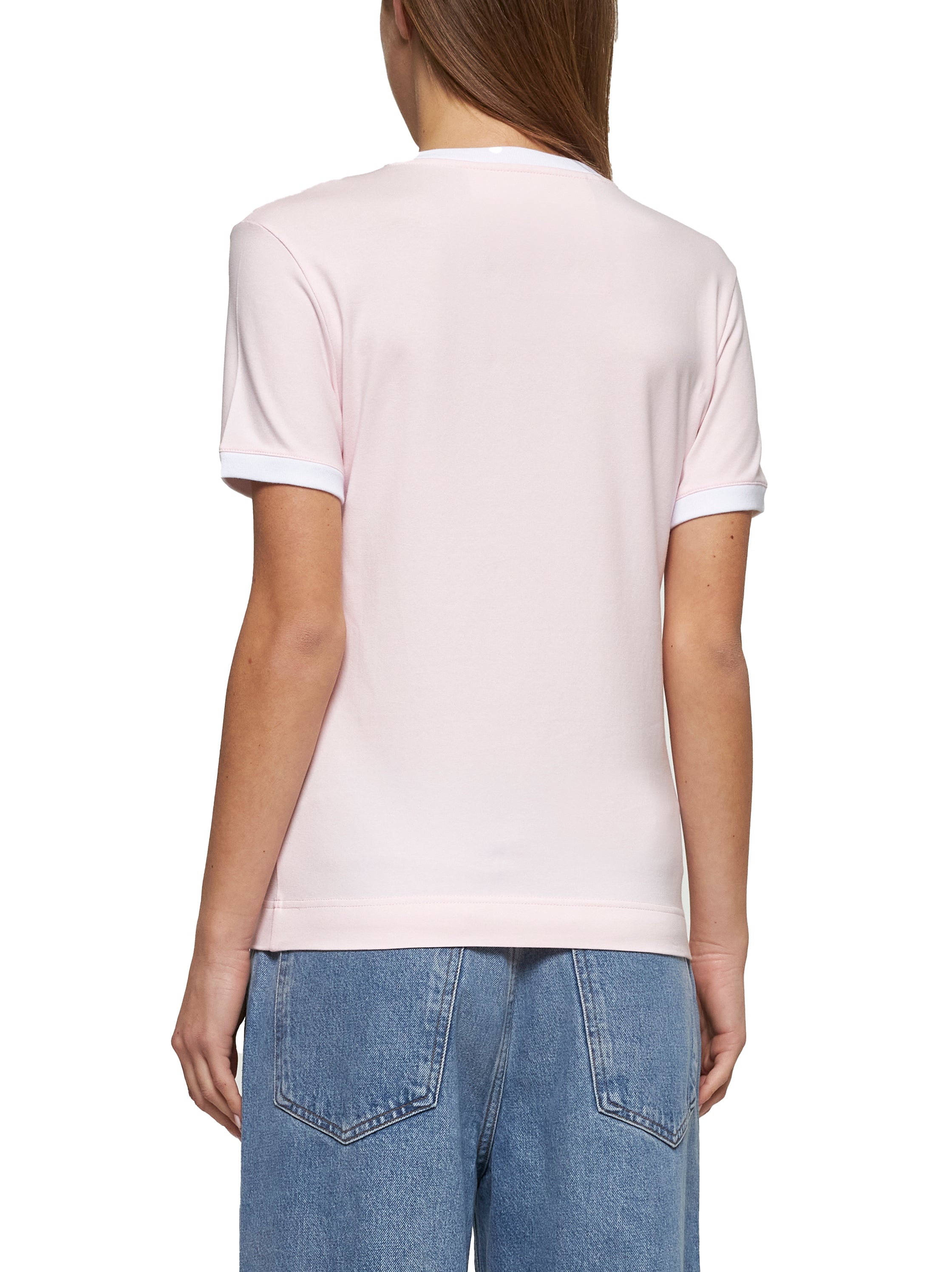 Tシャツ・カットソー GIVENCHY Women Tops BW70BFP704978 Pink Pink cotton signature T-shirt – Daniello.com