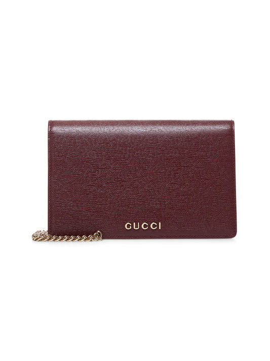 Burgundy wallet on chain