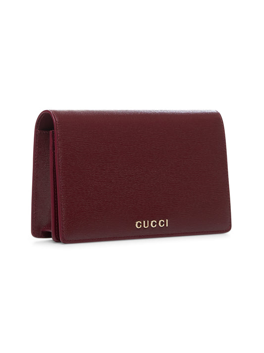 Burgundy wallet on chain