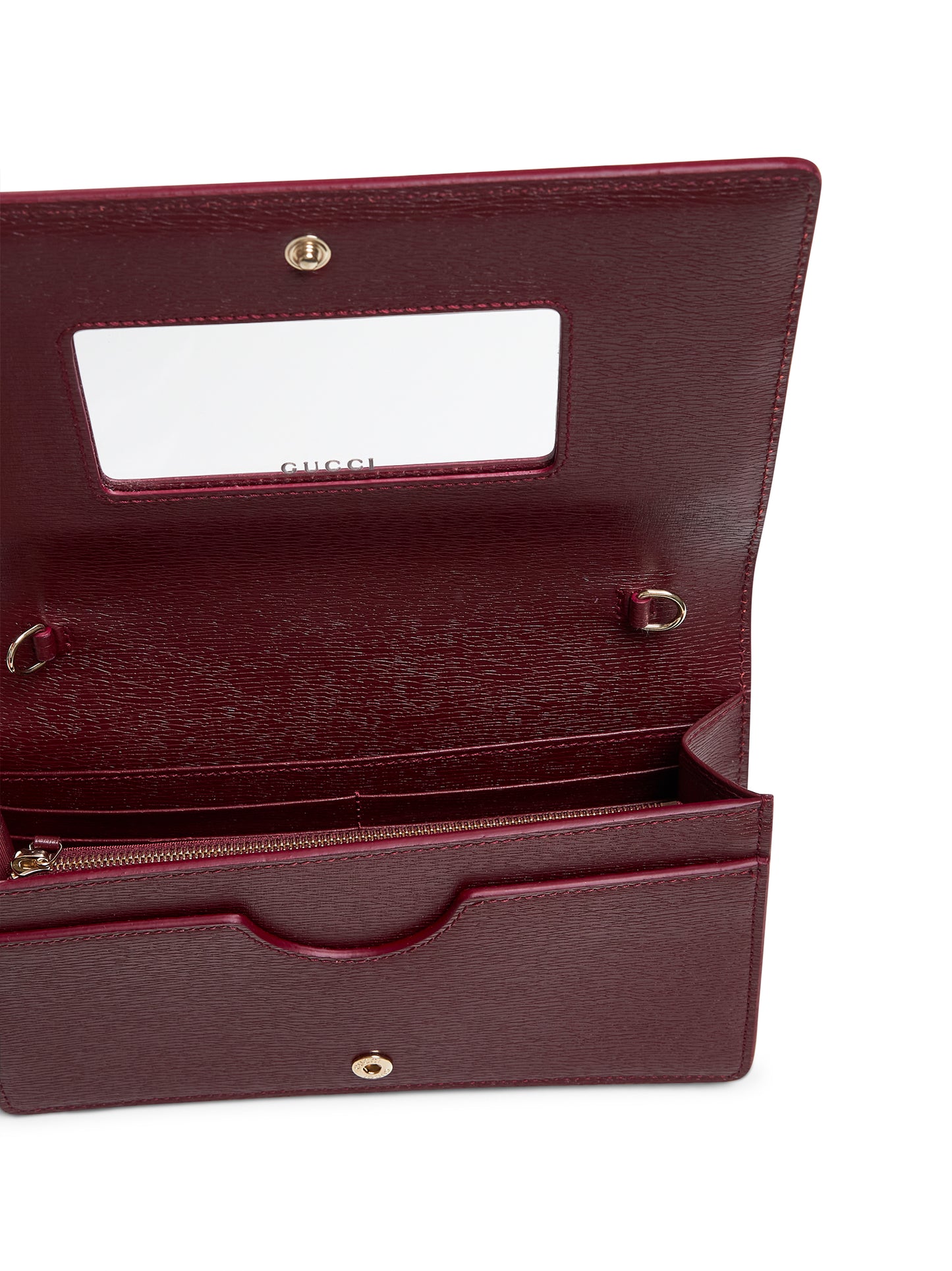 Burgundy wallet on chain