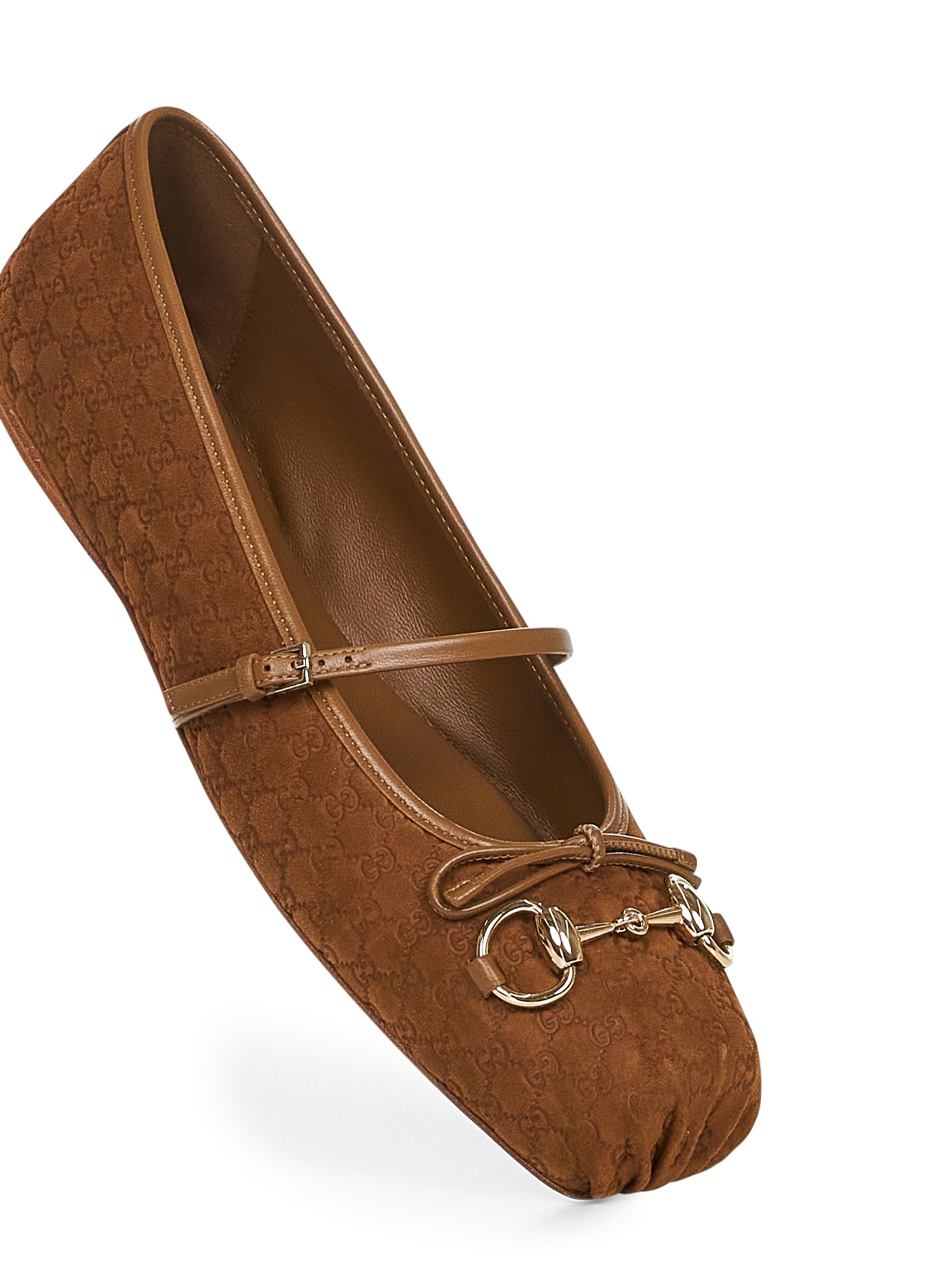 Light brown Gucci Horsebit ballet flat