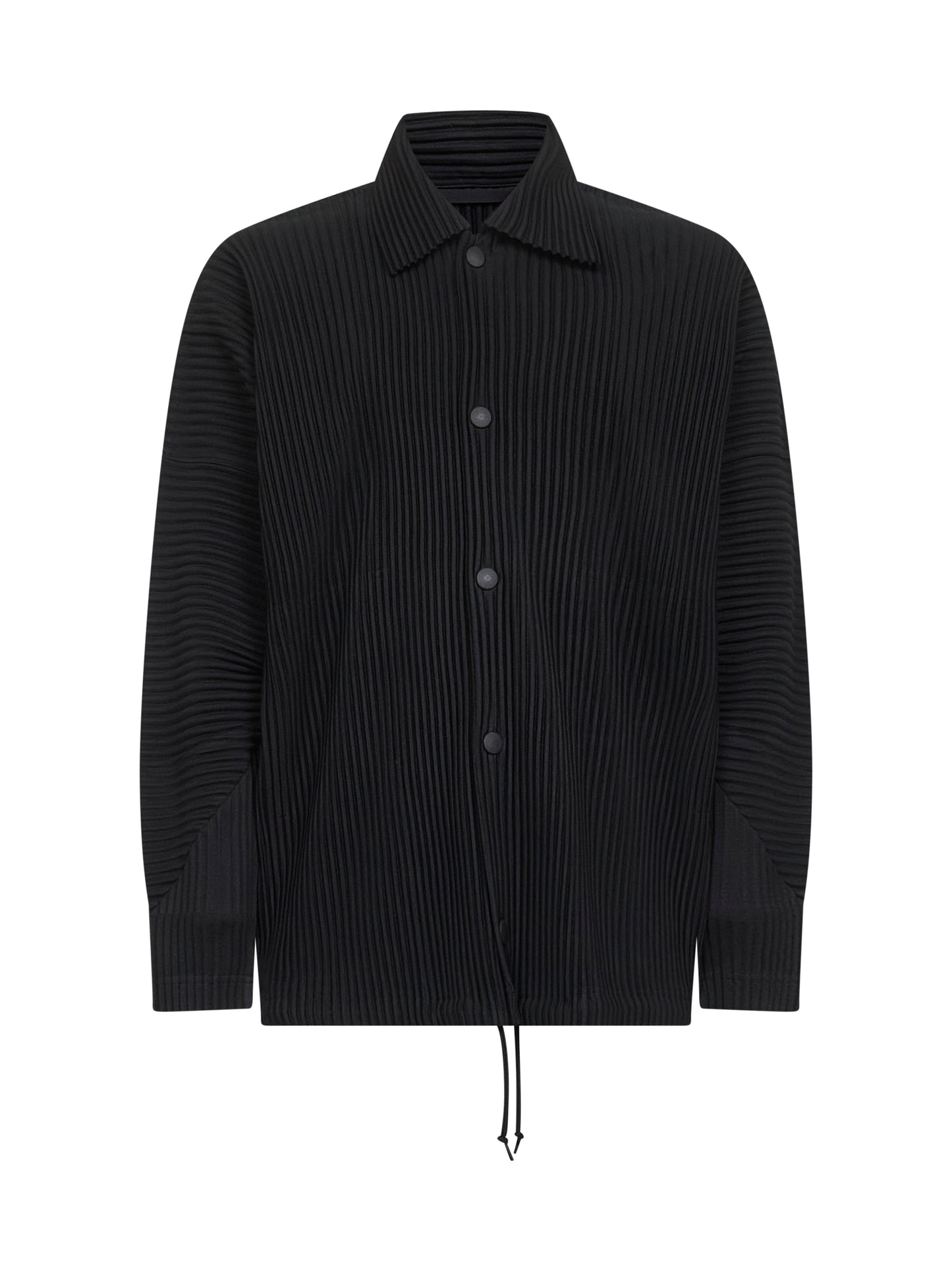 Black pleated fabric MC MARCH jacket