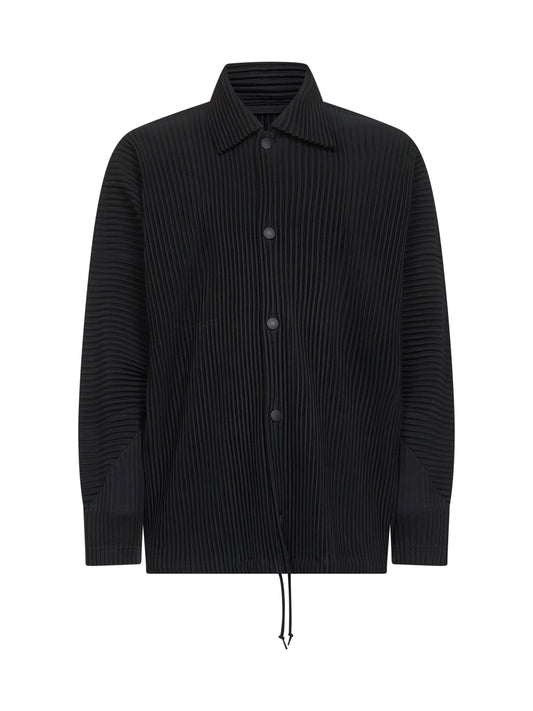 Black pleated fabric MC MARCH jacket