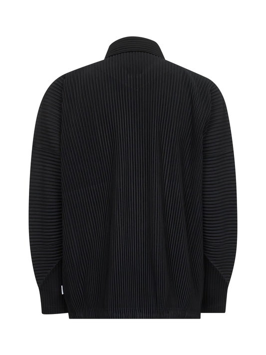 Black pleated fabric MC MARCH jacket