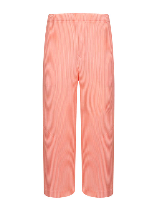 Pink pleated fabric MC APRIL trousers