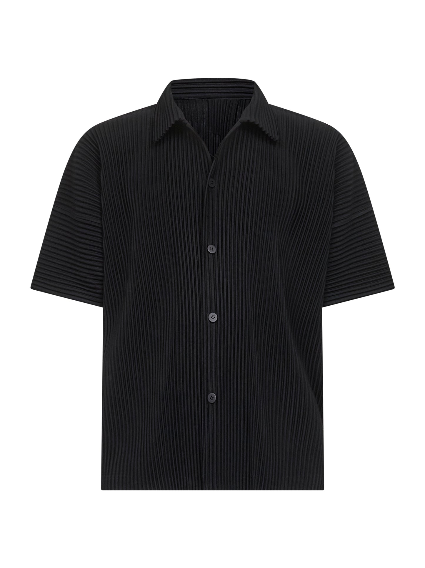 Black pleated fabric MC APRIL shirt