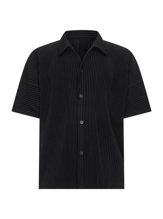 Black pleated fabric MC APRIL shirt