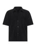 Black pleated fabric MC APRIL shirt