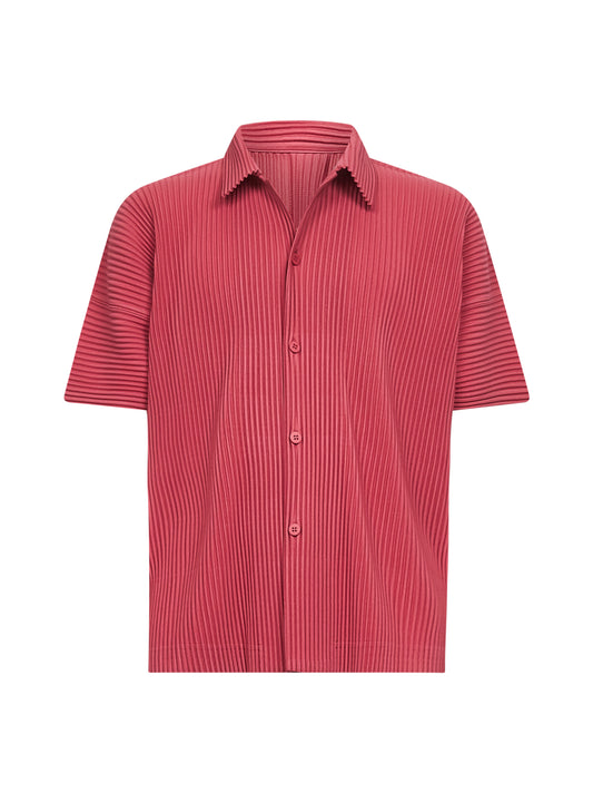 Dusky red pleated fabric MC APRIL shirt