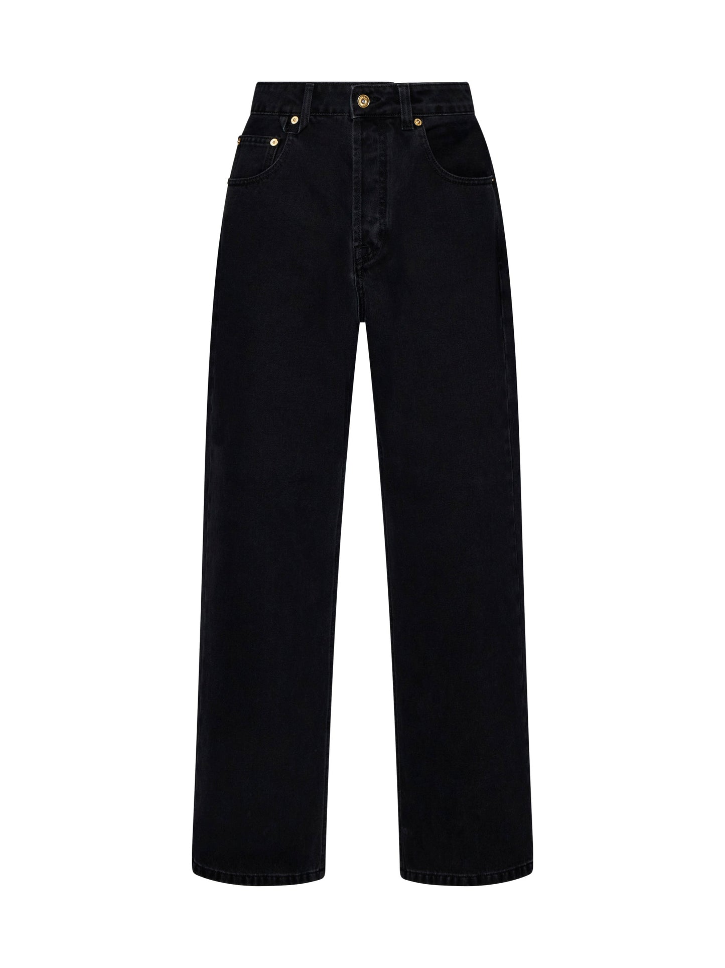 Jeans oversize de-Nîmes in denim nero