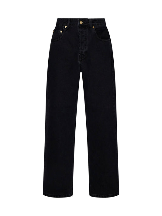Jeans oversize de-Nîmes in denim nero