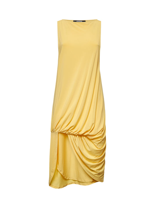 La Robe Peplum Courte Draped Dress