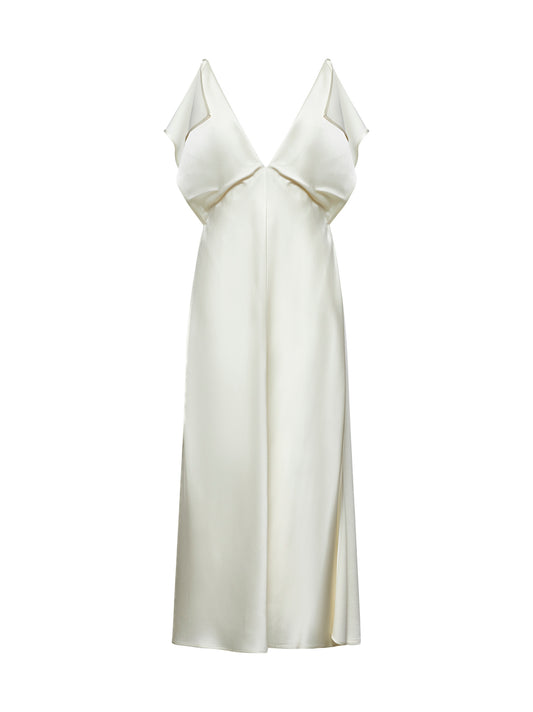 Jil Sander Dress 205 in ivory acetate