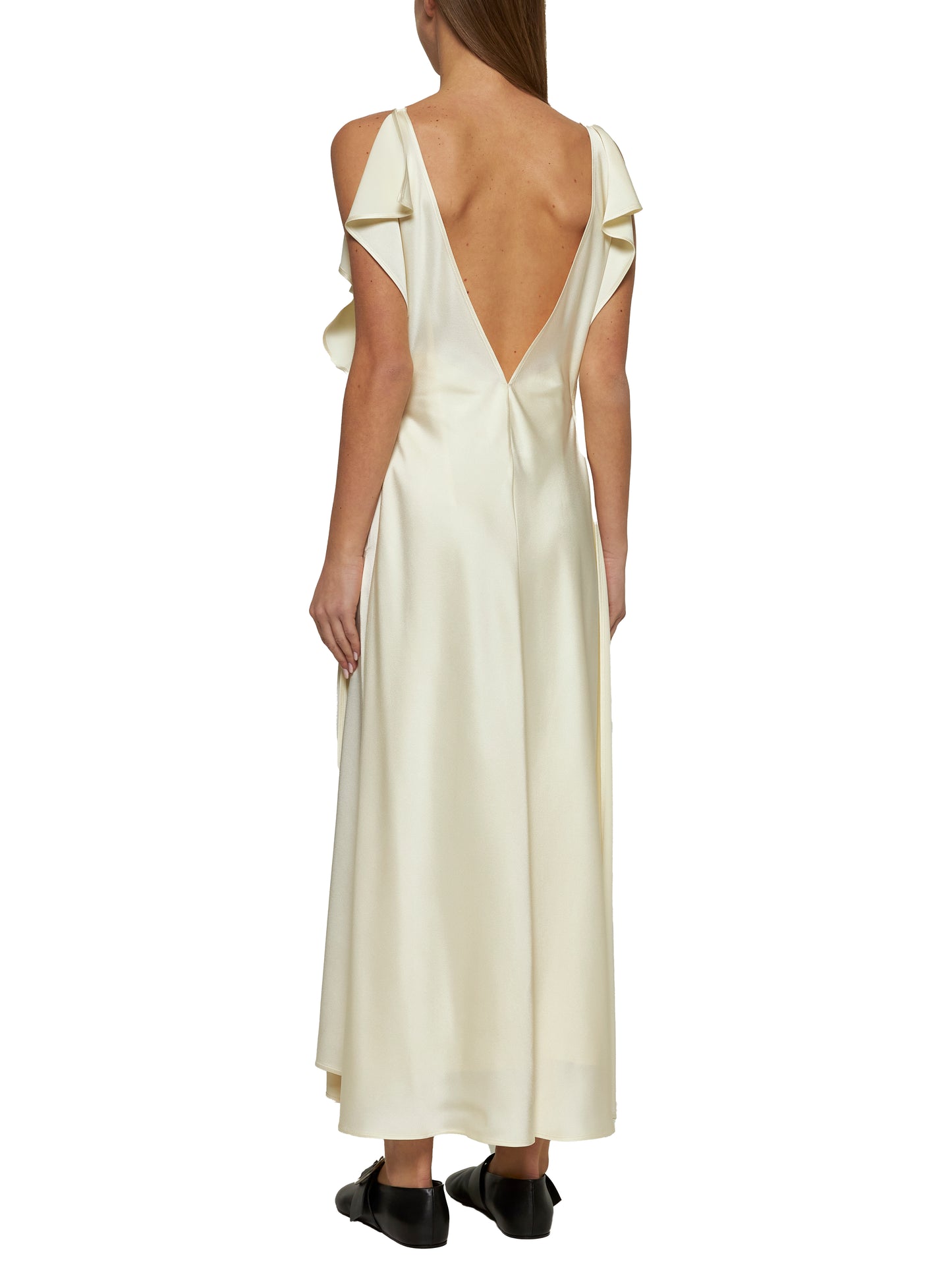Jil Sander Dress 205 in ivory acetate