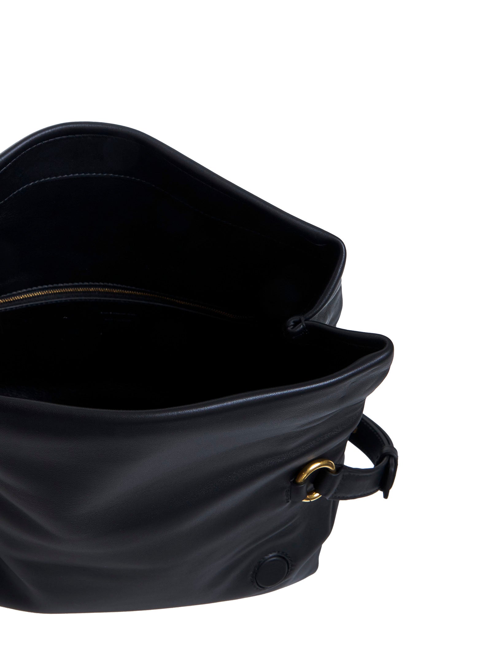 ★Jil Sander★ Small Roll-up Crossbody Bag Black J08WG0044P7 Rollup small leather crossbody bag – Daniello.com