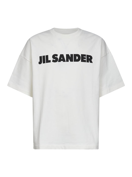 Porcelain cotton jersey printed logo T-shirt