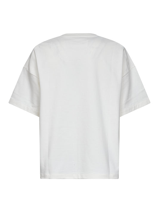Porcelain cotton jersey printed logo T-shirt