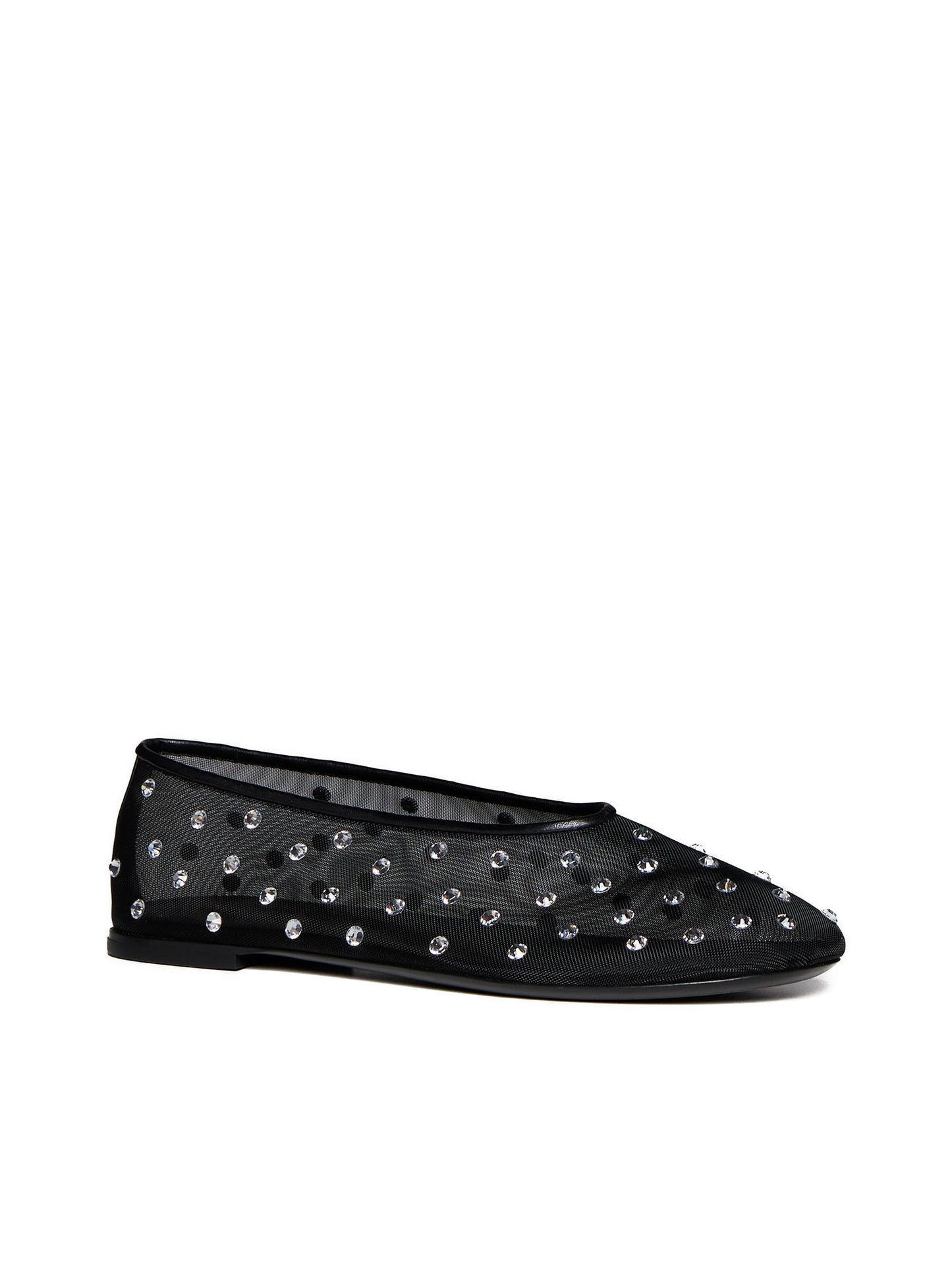 Marcy rhinestoned mesh ballet flats