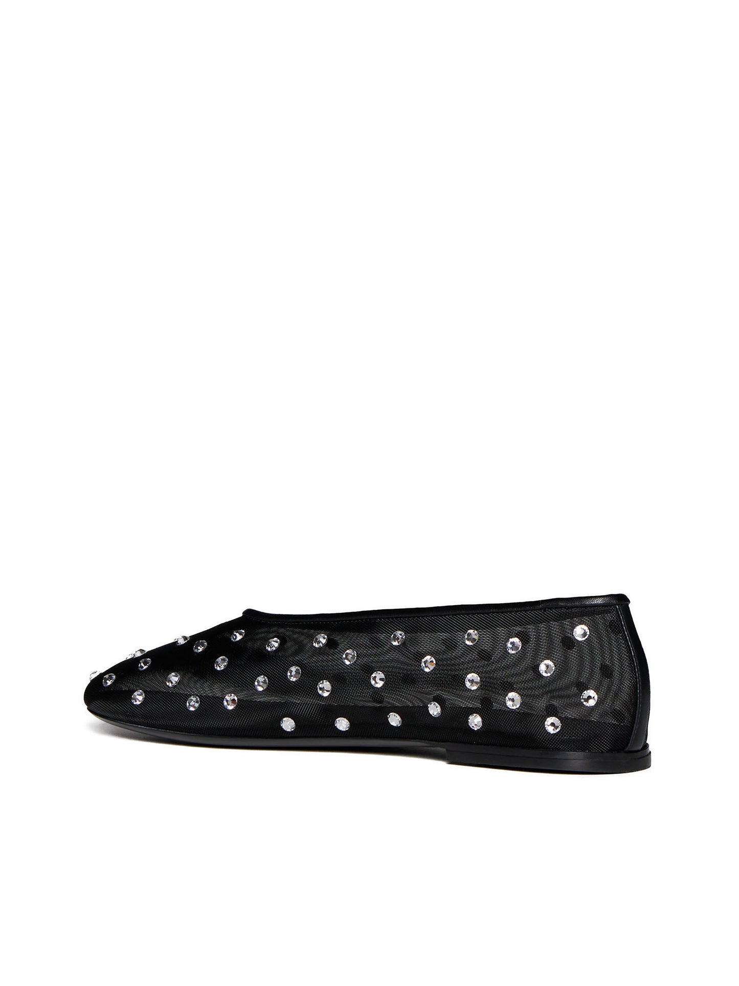 Marcy rhinestoned mesh ballet flats