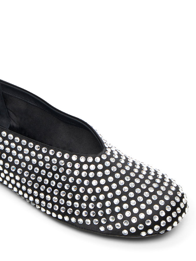 Ballerine Marcy nere con cristalli