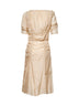 Nude silk chiffon midi dress