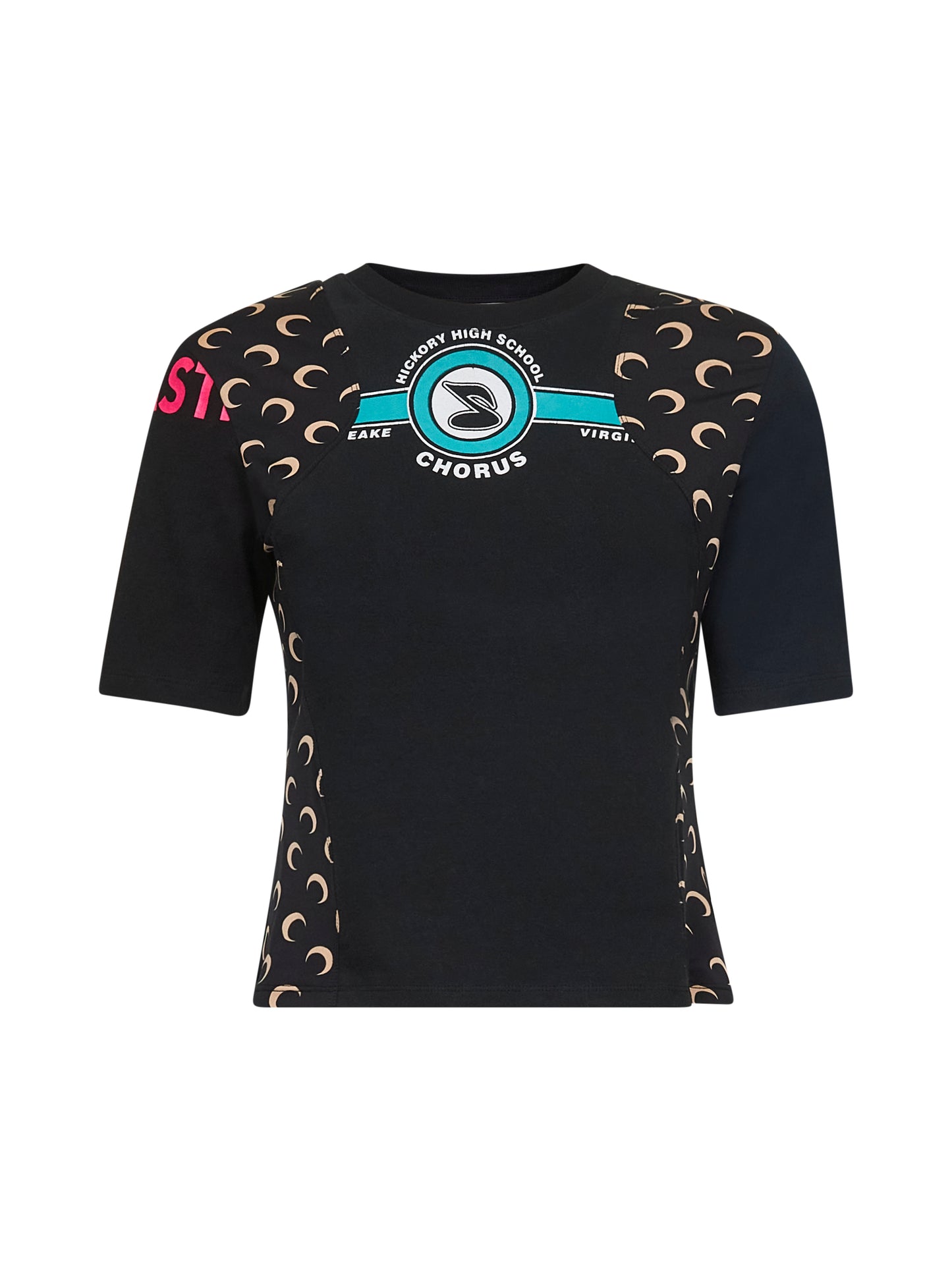 T-shirt grafica nera rigenerata