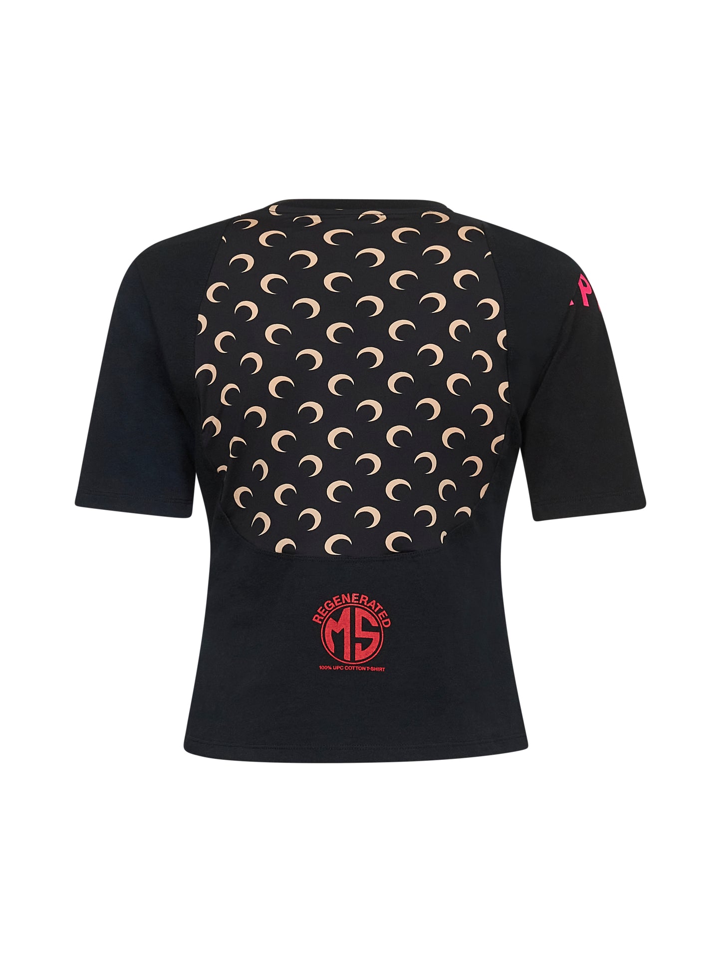 T-shirt grafica nera rigenerata