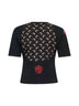 T-shirt grafica nera rigenerata
