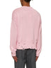 Maglia girocollo in cotone rosa